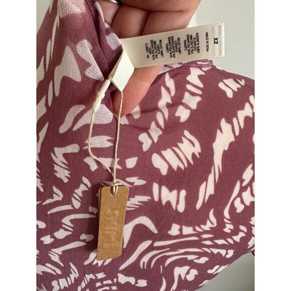 NWT SKIMS Raspberry Swirl Bodysuit‎ size 2x - Picture 4 of 4